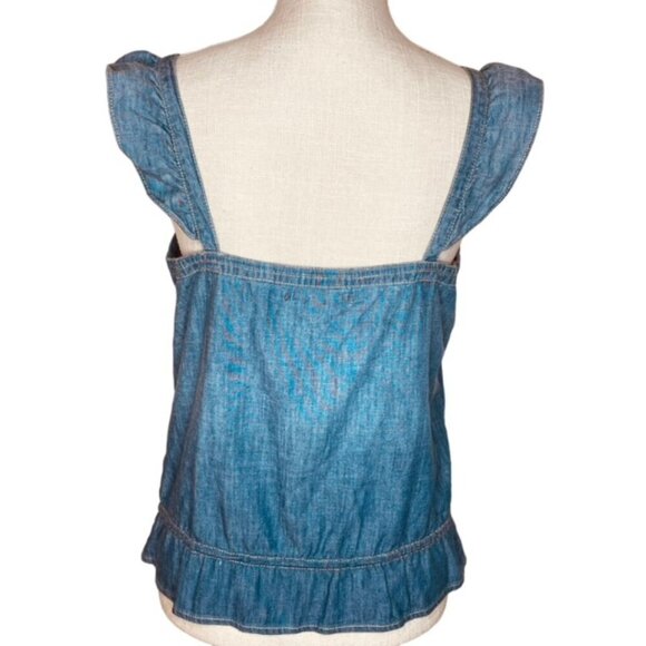 LUCKY BRAND Denim Button Up Top, Size Medium - NWT - Picture 2 of 7